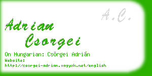 adrian csorgei business card